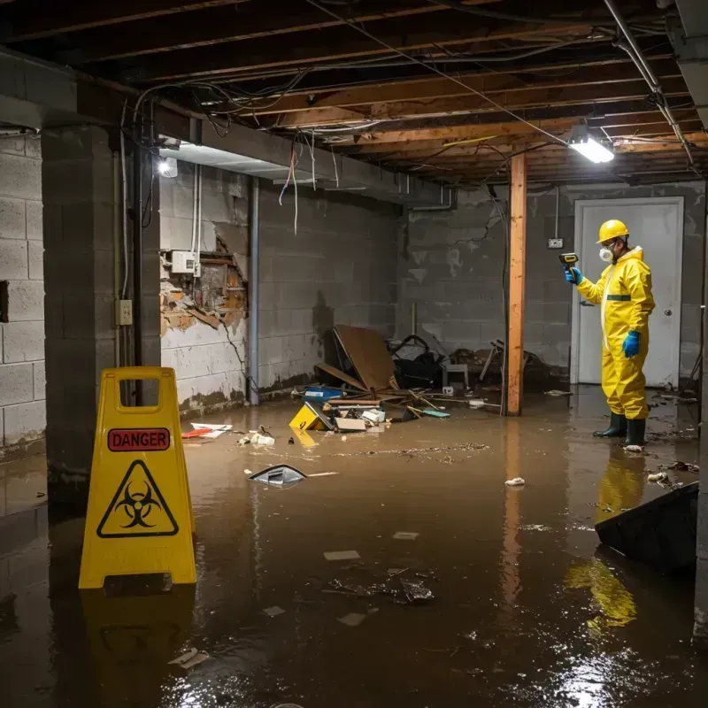 Flooded Basement Electrical Hazard in Columbus, NM Property